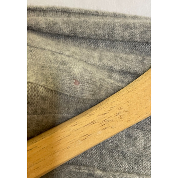 Women's Small Eileen Fisher 100% Cashmere Gray Ribbed Open Knit Cardigan - Picture 3 of 10